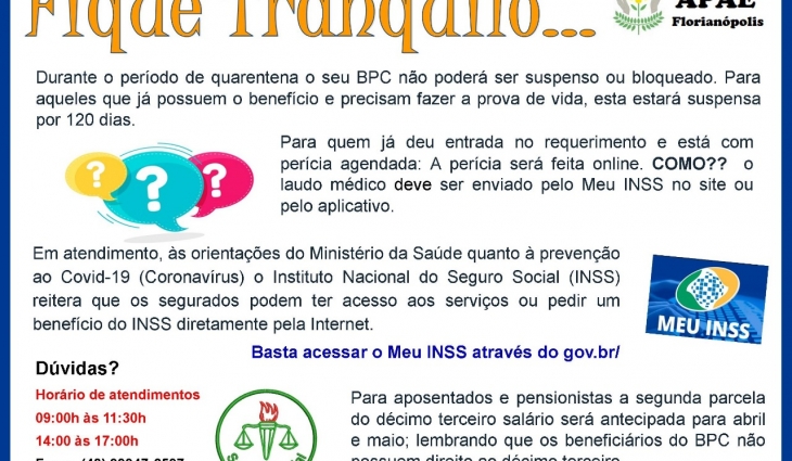 Informações Serviço Social APAE Florianópolis