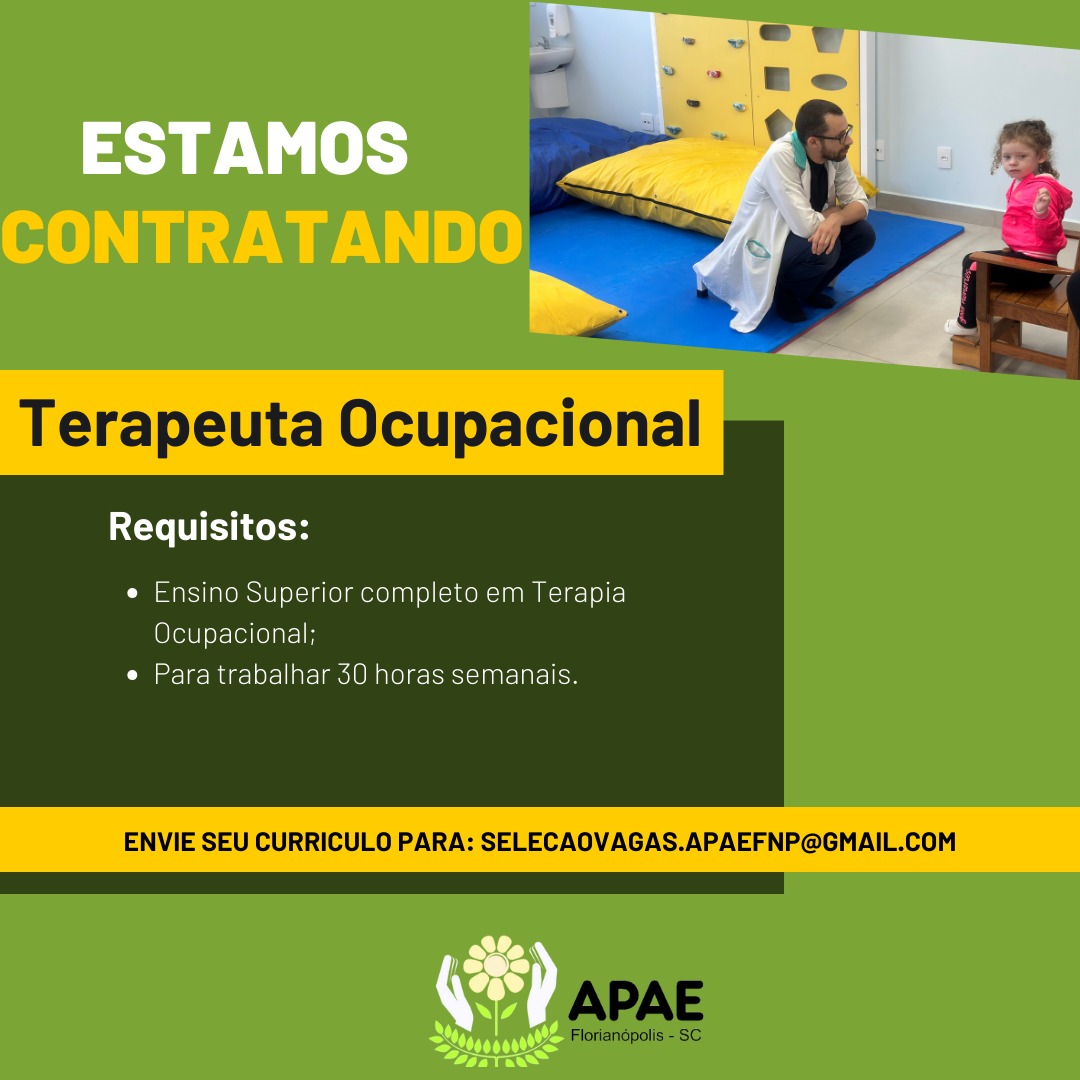 Vaga para Terapeuta Ocupacional