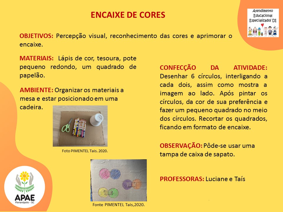 Atendimento Educacional Especializado - Encaixe de Cores