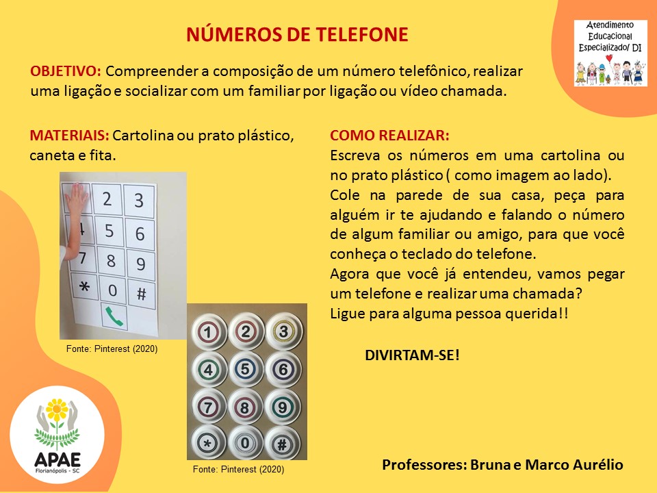 Atendimento Educacional Especializado - Números de Telefone