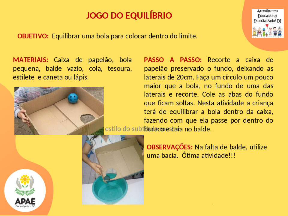 Jogo do Equilíbrio - Estimulação Precoce 1