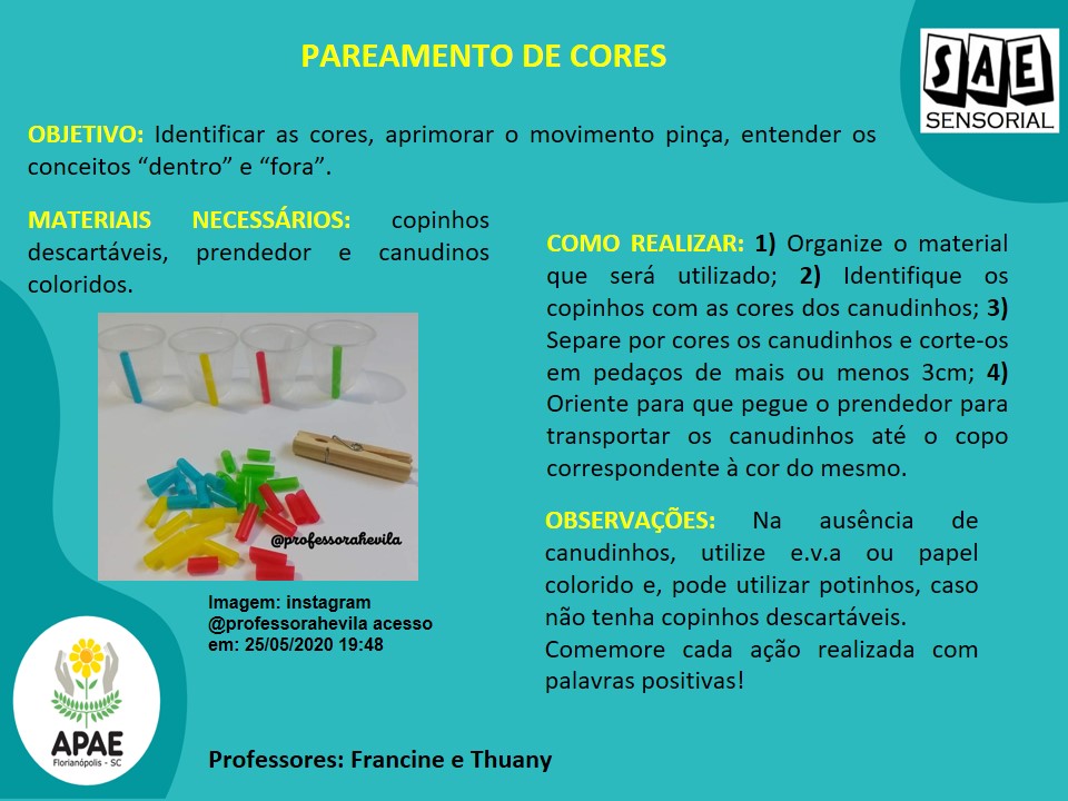 Cores - SAE Sensorial